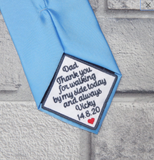 Digital Embroidery Design. Standard 80mm Wedding Tie Patch. Thank you for walking by my side poem with mini heart Patch.