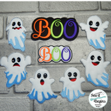 Happy Boo Ghosts Garland and Hanger Set with 8 separate designs