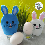 Boy and Girl Bunny Rabbit Egg Cosy ITH Designs Set of 2