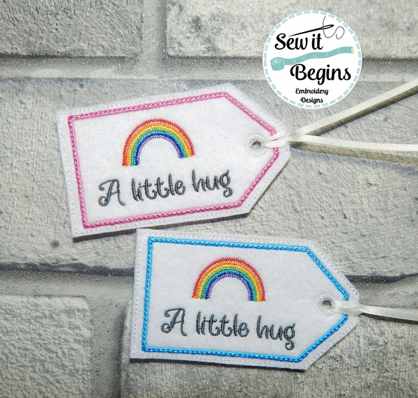 A Little Hug Rainbow Swing Tag (2 Sizes)