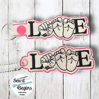 Baby Hand and Feet Snap Tab & Eyelet Key Ring Fob Designs - Digital Download
