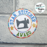 Star Stitcher Award 3 inch Badge and 4 inch Hanger (2 designs) - Digital Download