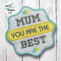 Mum, Mom or Mam You are the Best Flower Shaped Decoration 3 designs - Digital Download