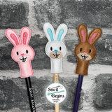 Cute Easter Bunny Face Pencil Topper Design -  Digital Download