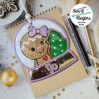Gingerbread Snow Globe Decorations and Banner/Garland - 5 designs included - digital download