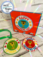 Happy Fathers Day Trophy Set with Printables 4x4