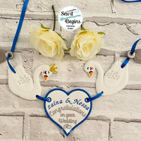 Congratulations On Your Wedding 5 Sizes 4"- 8" Heart Hanging Decoration
