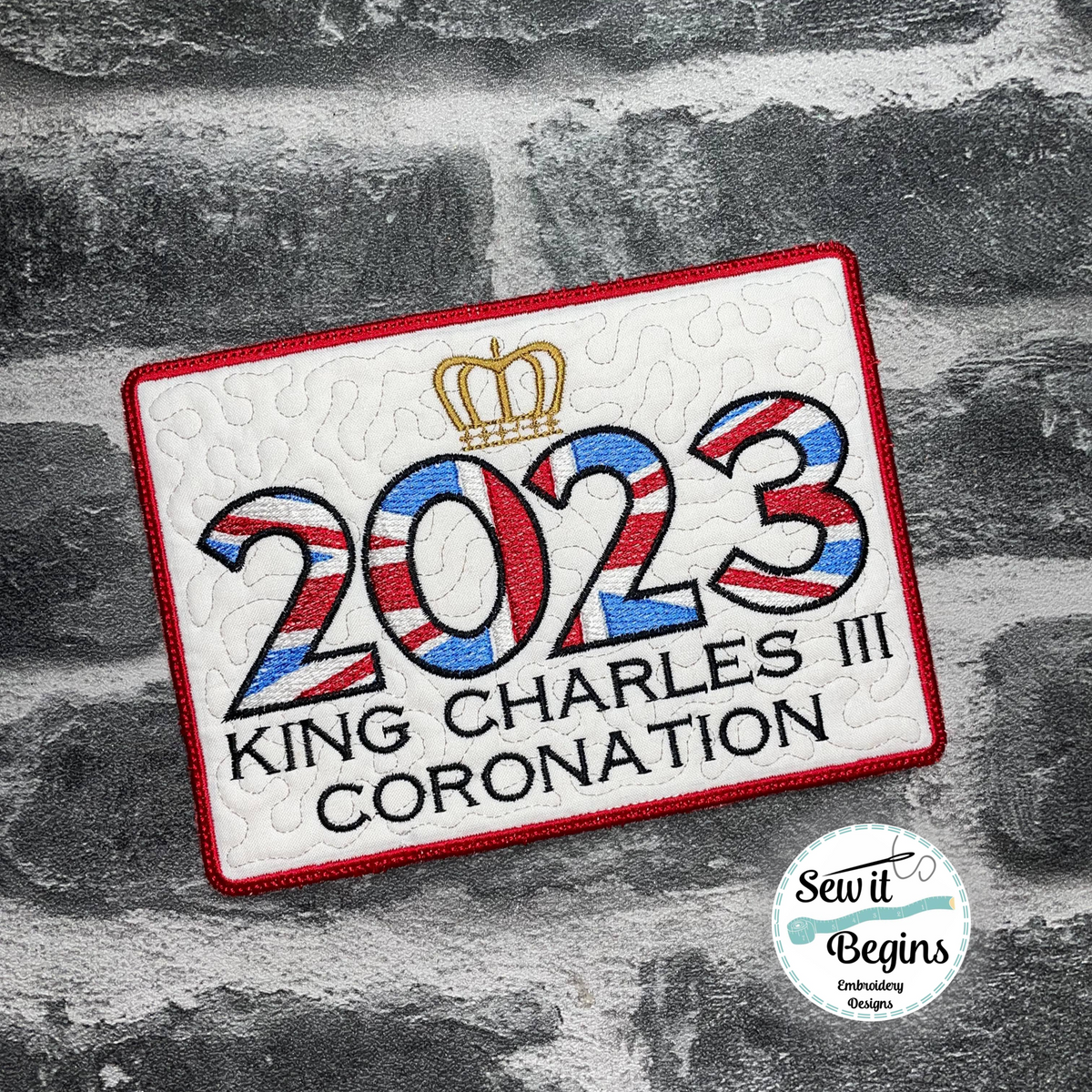 Coronation Rug E R 2023 King Charles Coronation Union Flag Mug Rug 5x7 and 4x4 Coaster Se ...
