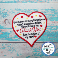A Big Thank You 4" Heart Hanging Decoration
