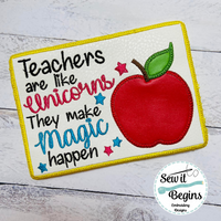 Teachers are like unicorns and The influence of a good teacher  Set of 2 Mug Rugs 5x7