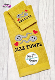 Mature Jizz Clean Up Towel/Cloth Stitched Wording and Applique Designs All sizes - Digital Download