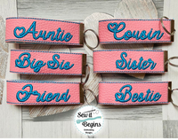 Set of 20 Female Names 5x7 Key Fobs and 6x10 Wrist Strap Fobs - Digital Download