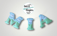 Summer Day Satin Alphabet Padded Letters with Sun and Cloud Add Ons - Digital Download
