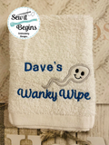 Wanky Wipe Blank (to add name) Mature Stitched and Applique Designs 4x4 - Digital Download