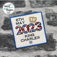 2023 King Charles Coronation Union Flag Mug Rug 5x7 and 4x4 Coaster Set -  Digital Download