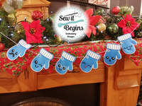 Happy Winter Mittens Set 4x4 Banner Garland Hangers with 6 Separate Designs - Digital Download