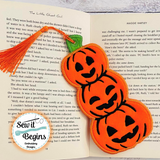 Halloween Jack O Lantern Tiered Pumpkins Bookmark and Hanger - 4 sizes - Digital Download