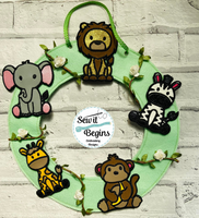 Jungle Animals Banner, Garland with Jungle Leaf 7 designs included - Digital Download