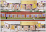 Fancy Bunting Flags with all Letters and Numbers (set of 42 flags) 4x4