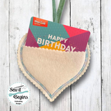 French Happy Birthday Heart Hanging Decoration 4x4 - Digital Download