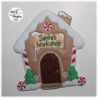 Santa's Workshop Gingerbread House Hanging Decoration (2 sizes)