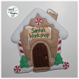 Santa's Workshop Gingerbread House Hanging Decoration (2 sizes)